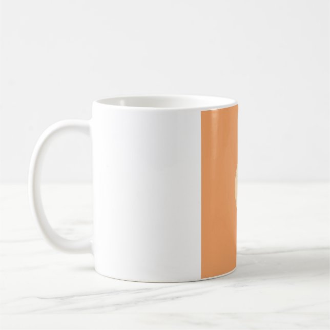 Flat Minimalist Moon Phase Mug - Warm Terracotta T (Left)