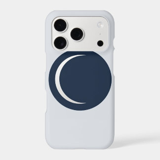 Flat Minimalist Moon Phase Phone Case - Deep Navy 
