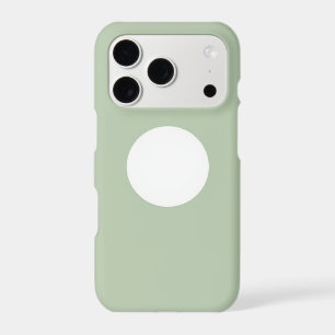 Flat Minimalist Moon Phase Phone Case - Muted Sage