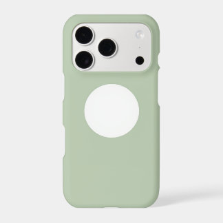 Flat Minimalist Moon Phase Phone Case - Muted Sage