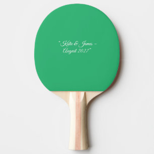 Flat Mint Green Background – Wedding Design Ping Pong Paddle