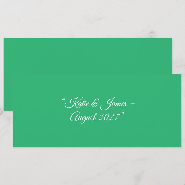 Flat Mint Green Background – Wedding Design Programme (Front/Back)