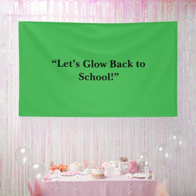 Flat Neon Green Background – School Texture Banner (Party)
