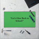 Flat Neon Green Background – School Texture Desk Mat<br><div class="desc">Bright neon green flat texture for planners, school folders, digital templates & bold back-to-school designs. Get noticed this school year with the Flat Neon Green Texture Background, designed to energise your digital and print designs. With its bold, eye-catching tone and smooth matte finish, this texture is ideal for student planners,...</div>