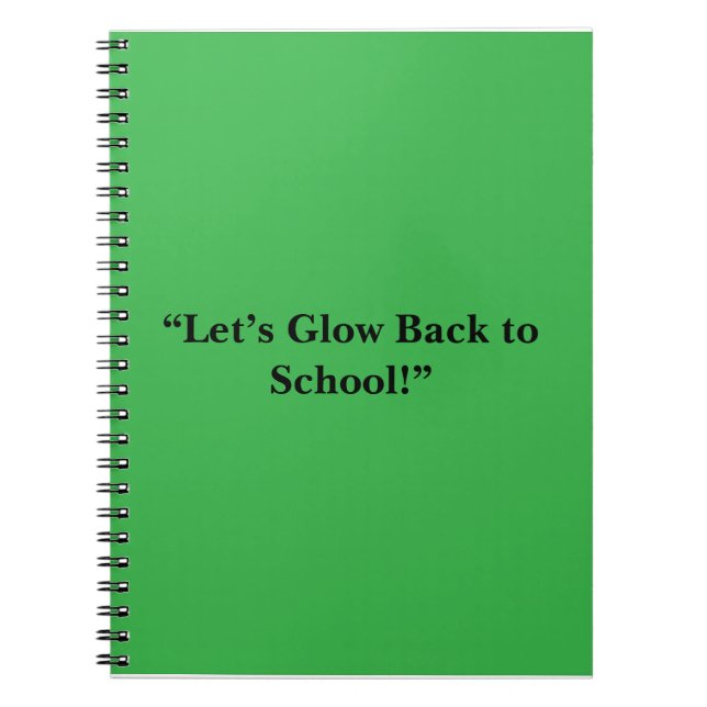 Flat Neon Green Background – School Texture Notebook (Front)