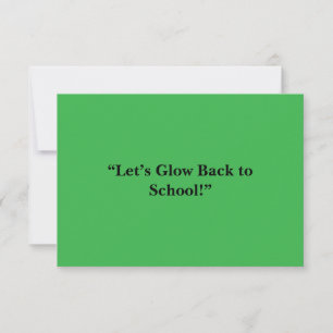 Flat Neon Green Background – School Texture RSVP Card
