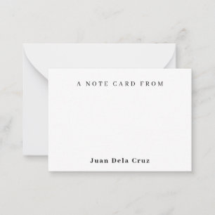 Flat note card