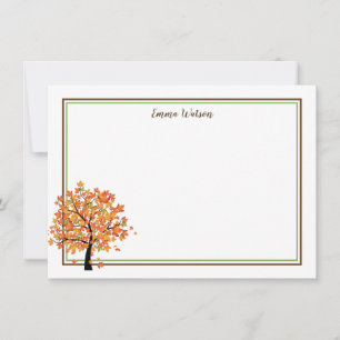 Flat Note Card-Autumn Card