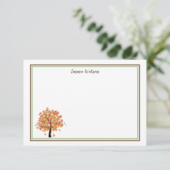 Flat Note Card-Autumn Card (Standing Front)