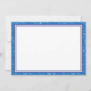Flat Note Card-Glitter Border Card