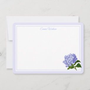 Flat Note Card-Hydrangea Card