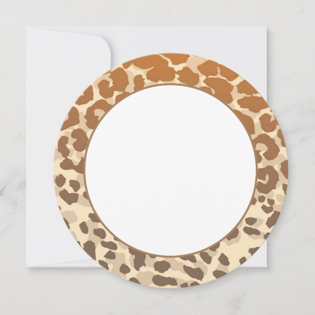Flat Note Card-Leopard Print (Front)