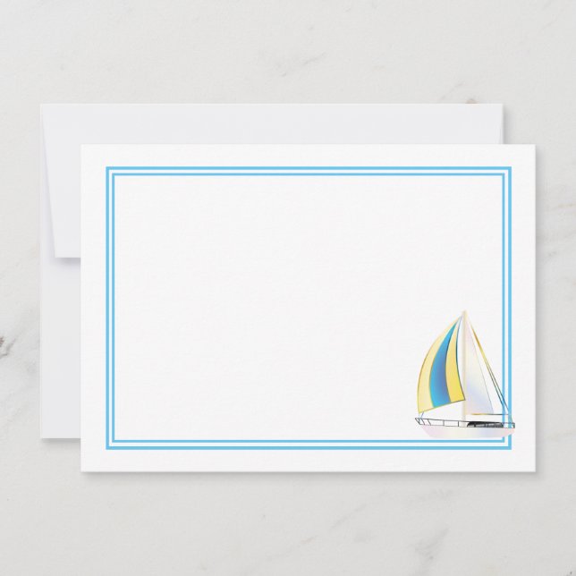 Flat Note Card-Sailboat Card (Front)