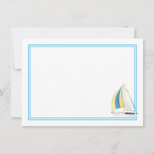 Flat Note Card-Sailboat Card