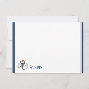 Flat Note Card-Scorpio Card