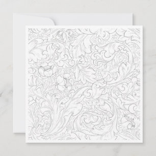 FLAT NOTE-CARD : WILLIAM MORRIS : FLORAL PATTERN CARD