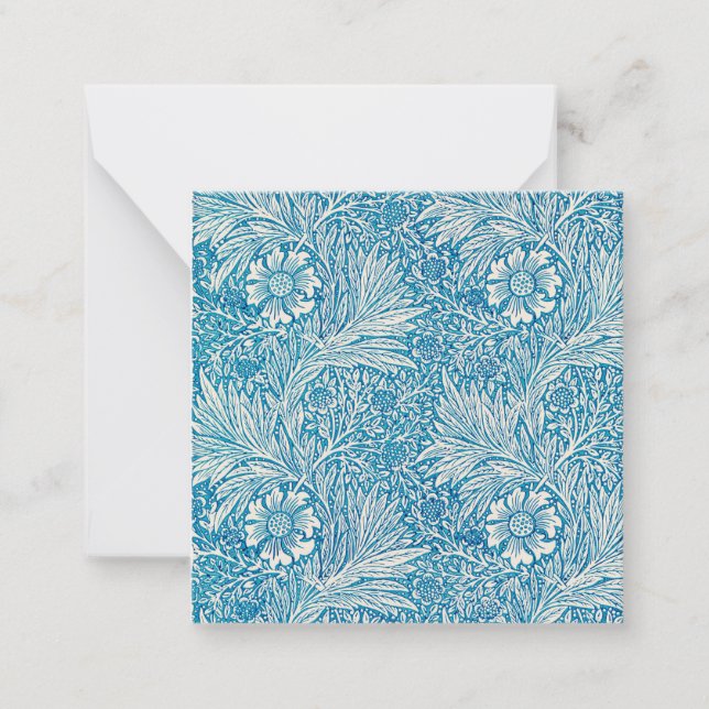 FLAT NOTE-CARD : WILLIAM MORRIS : MARIGOLD CARD (Front)