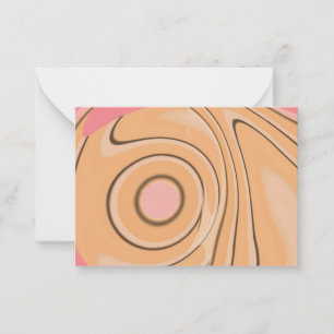Flat note card with abstract design