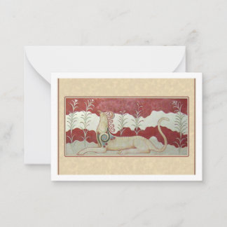 Flat Note Card with my depiction of Ancient Grifon