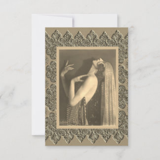 Flat Note card with Vintage Dancer