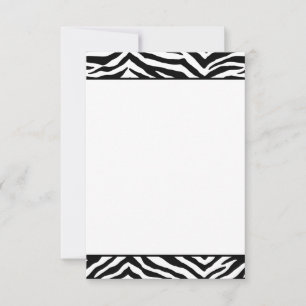 Flat Note Card-Zebra Print