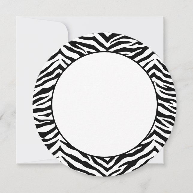 Flat Note Card-Zebra Print (Front)