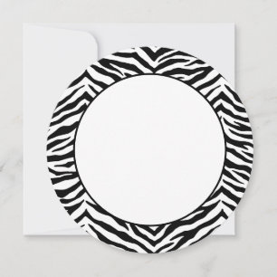 Flat Note Card-Zebra Print