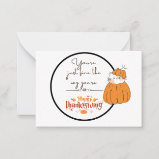 Flat Note Thanksgiving Card
