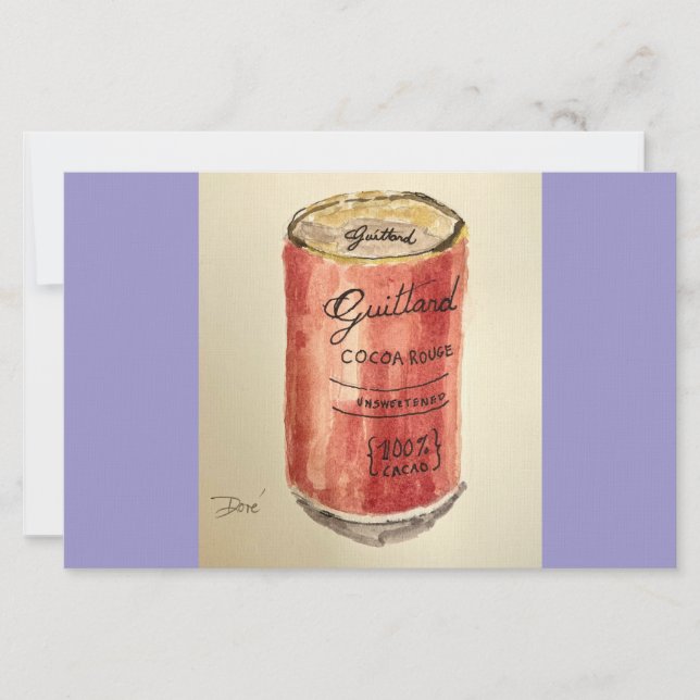 Flat Notecard Stationery Cocoa (Front)