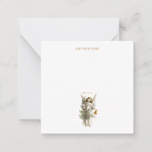 FLAT NOTECARD : VINTAGE CHRISTMAS ANGEL