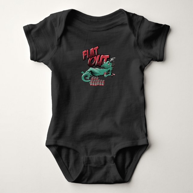 Flat Out Lizard Baby Bodysuit (Front)