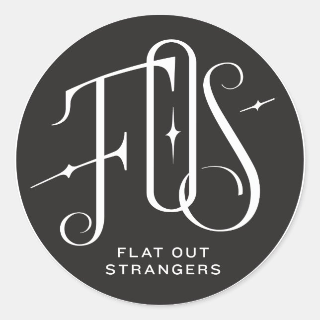 Flat Out Strangers Roundel Classic Round Sticker (Front)