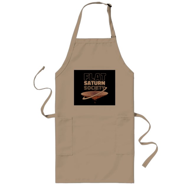 Flat Saturn Society Science Design Long Apron (Front)