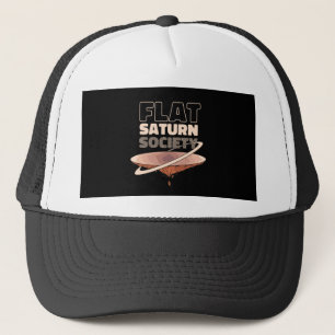 Flat Saturn Society Science Design Trucker Hat