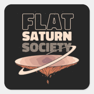 FLAT SATURN SOCIETY SQUARE STICKER