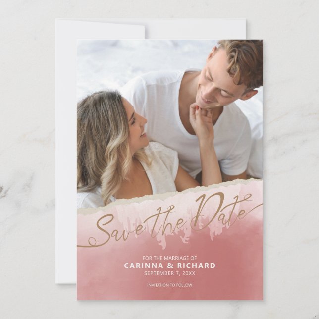 Flat Save The Date Card (Front)