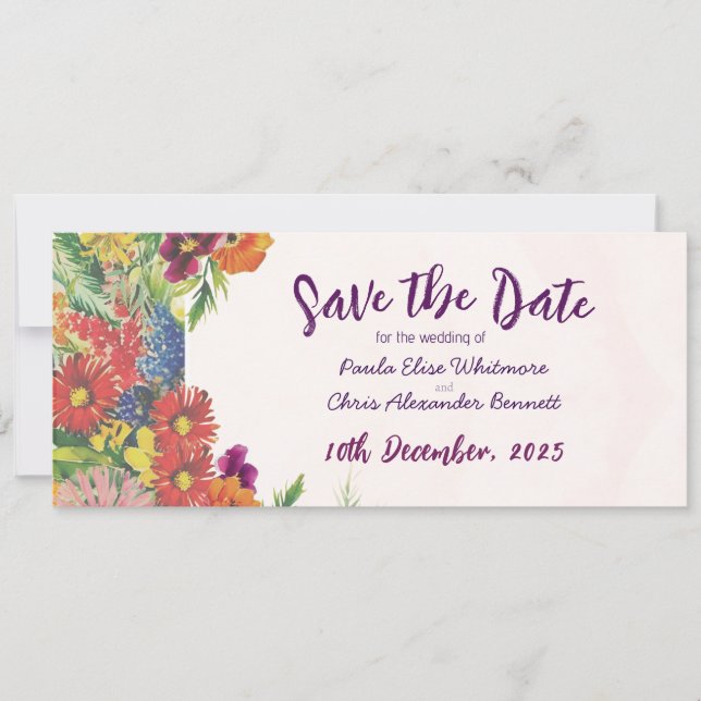 Flat Save The Date Card (Front)