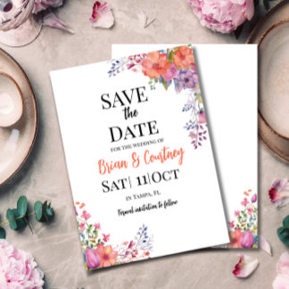 Flat Save The Date Card