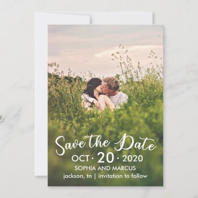 Flat Save the Date Card (Front)