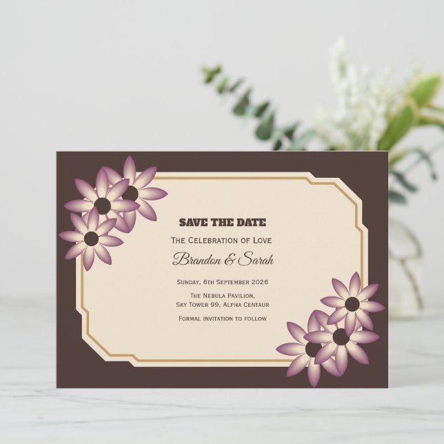 Flat Save The Date Card (Standing Front)