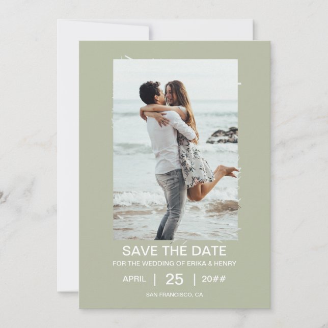 Flat Save The Date Card (Front)