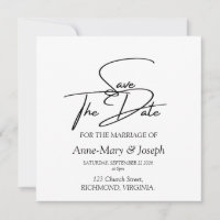 Flat Save The Date Card