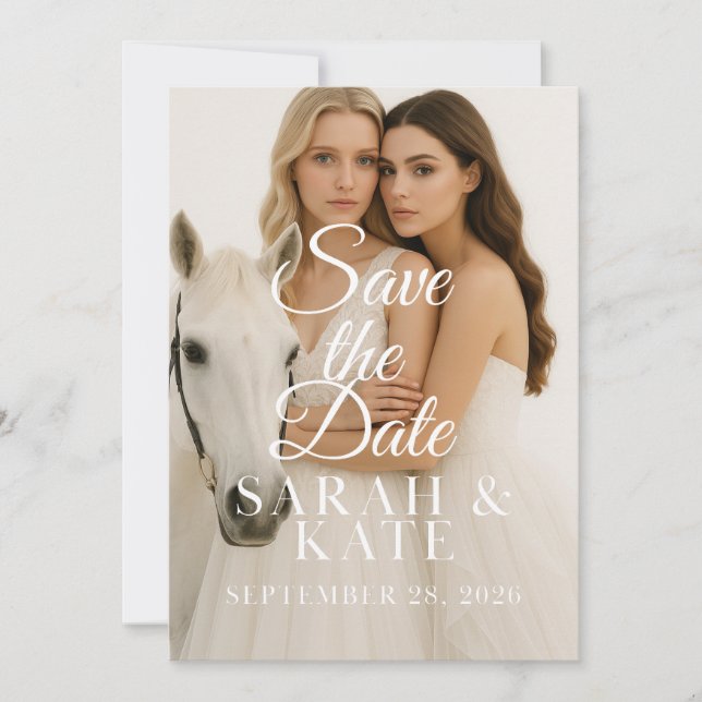 Flat Save The Date Card (Front)