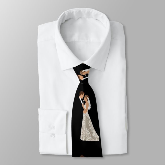 Flat Save The Date Card Tie (Tied)