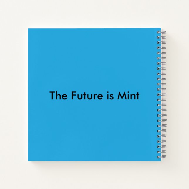 Flat Sky Blue Background for Web & Print Notebook (Back)