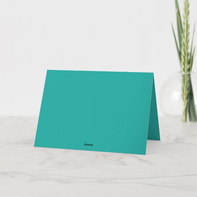 Flat Teal Background – Back-to-School Texture Invitation (Back)