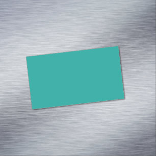 Flat Teal Background Texture Magnetic Business Card