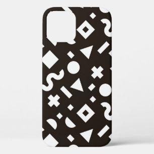Flat texture of geometric colourful shapes. Monoch iPhone 12 Case