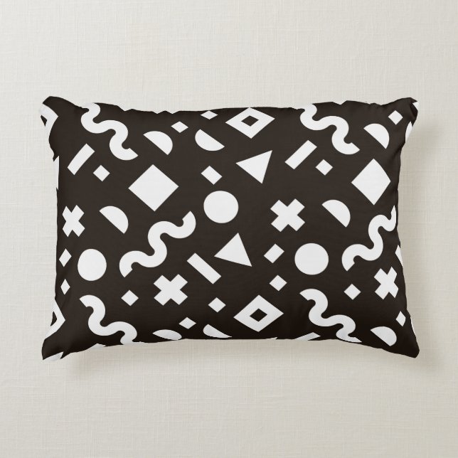Flat texture of geometric colourful shapes. Monoch Decorative Cushion (Front)