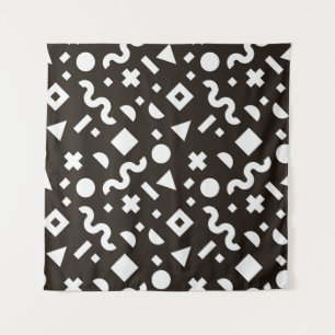 Flat texture of geometric colourful shapes. Monoch Tapestry